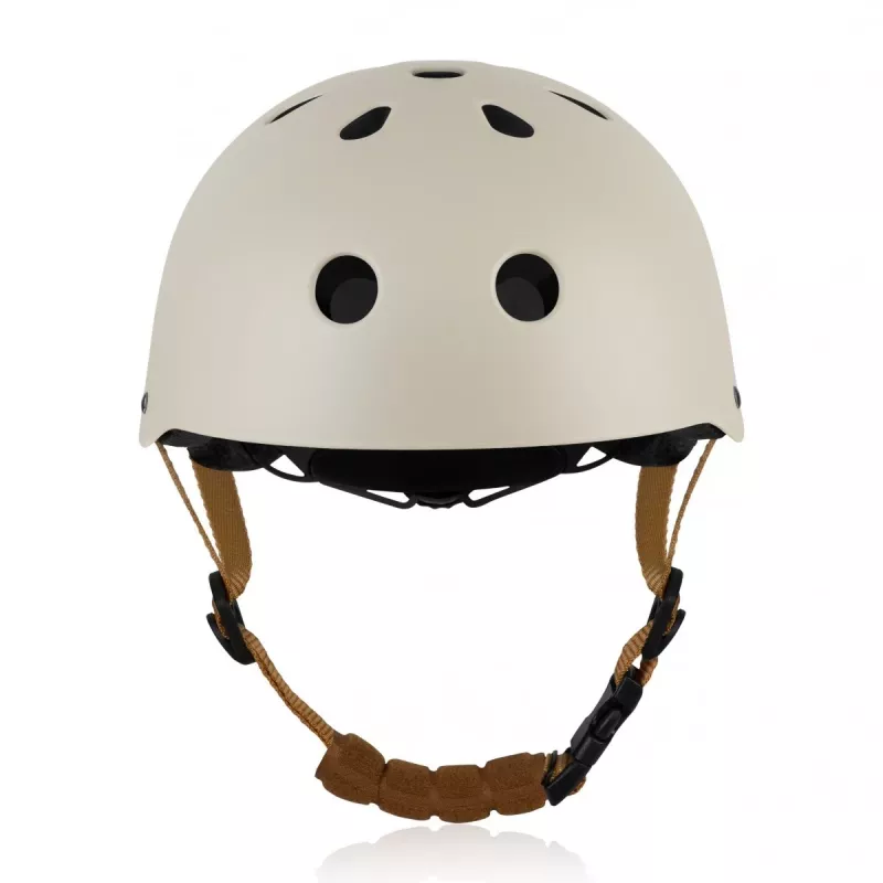 Lionelo LO-HELMET Beige Sand jalgrattakiiver – In-Mold PC kest, 24 õhutusava, Headlock-nupp, CE EN 1078, suurus L 58-61 cm
