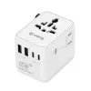 Crong One World Travel Adapter GaN 45W UK/EU/US/AU Valge