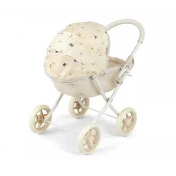 MILLY MALLY Nukumängukäru Dori NATURE - Looduslik puit, klassikaline Skandinaavia disain, nukkudele kuni 45 cm, vanusele 12m+