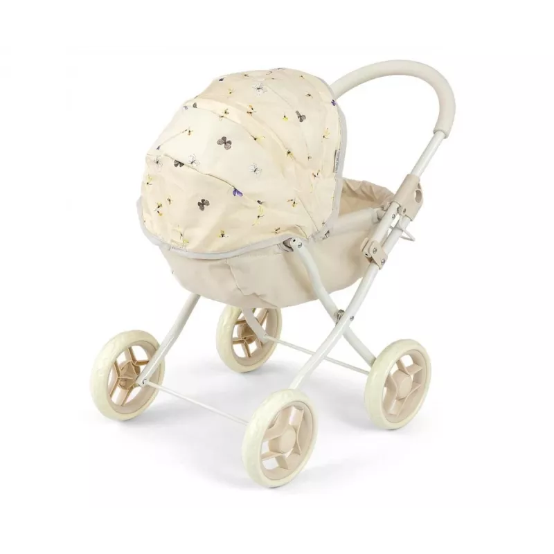 MILLY MALLY Nukumängukäru Dori NATURE - Looduslik puit, klassikaline Skandinaavia disain, nukkudele kuni 45 cm, vanusele 12m+