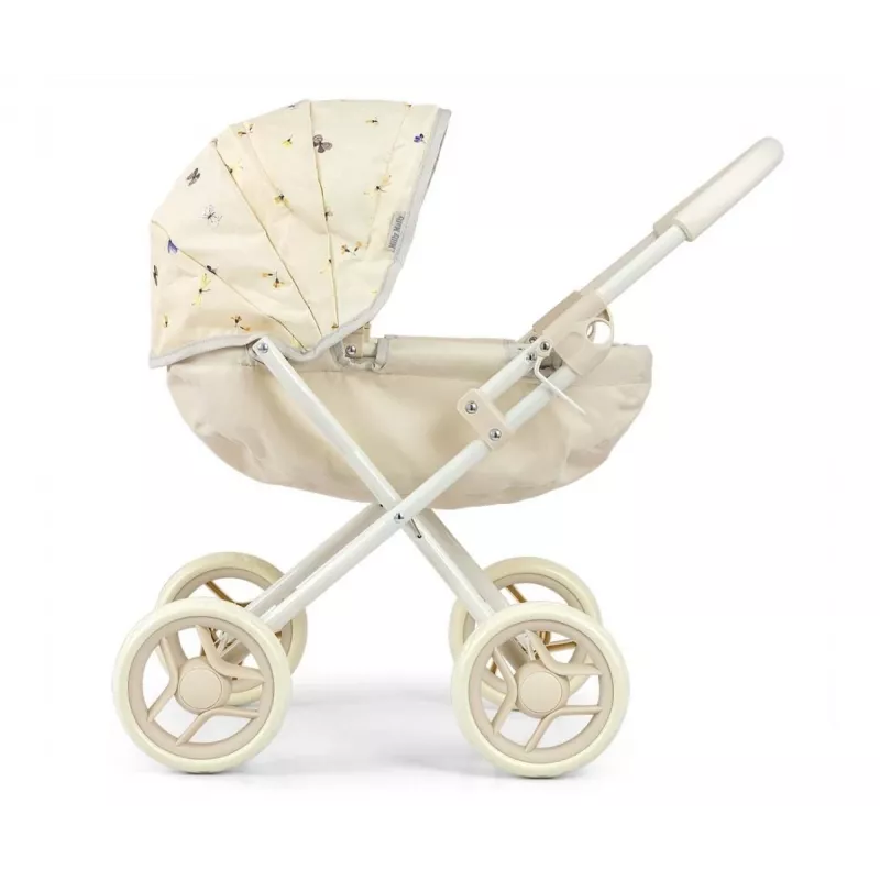 MILLY MALLY Nukumängukäru Dori NATURE - Looduslik puit, klassikaline Skandinaavia disain, nukkudele kuni 45 cm, vanusele 12m+