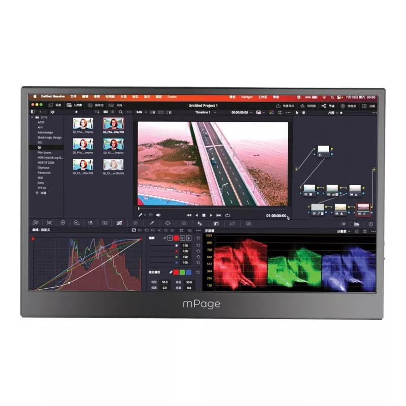 MAXCOM kaasaskantav monitor Mpage 15 - 15,6 tolli Full HD IPS USB-C HDR10 alumiinium