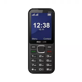MAXCOM MM282 4G Dual SIM funktsioontelefon 2,8-tollise ekraaniga, KaiOS, 1400 mAh aku, USB-C, Bluetooth 5.1, Wi-Fi leviala, 2 MP kaamera, FM-raadio, must