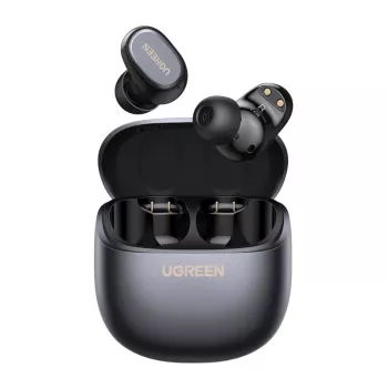 UGREEN WS220 TWS True Wireless Bluetooth 5.0 kõrvaklapid laadimiskarbiga, puutetundliku juhtimisega, IPX4 veekindlus, sisseehitatud mikrofon, 16h aku kestvus - must