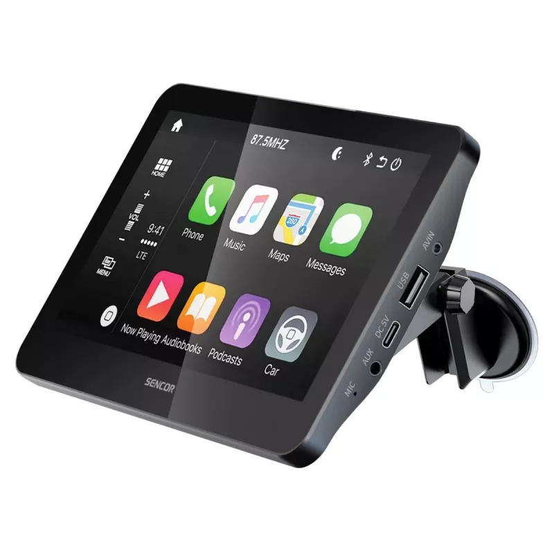 SENCOR SCT M760BWT 7 inch juhtmevaba CarPlay Android Auto 2-DIN multimeediavastuvõtja tagakaamera sisendiga