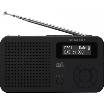 Sencor SRD 7210B DAB+ raadio FM/BT/USB - must