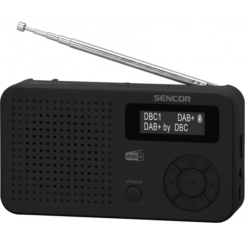 Sencor SRD 7210B DAB+ raadio FM/BT/USB - must