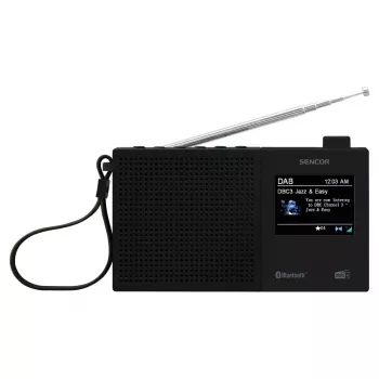 SENCOR SRD 7790B DAB+ raadio FM, Bluetooth, USB, 2,4-tollise LCD-ekraani ja laetava akuga