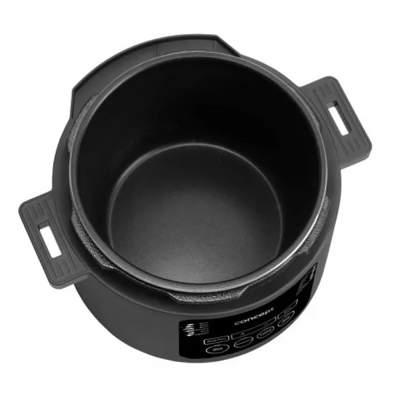 CONCEPT CK6001 Multikeetja 5L 900W 10 programmi mittenakkuva must/roostevaba teras