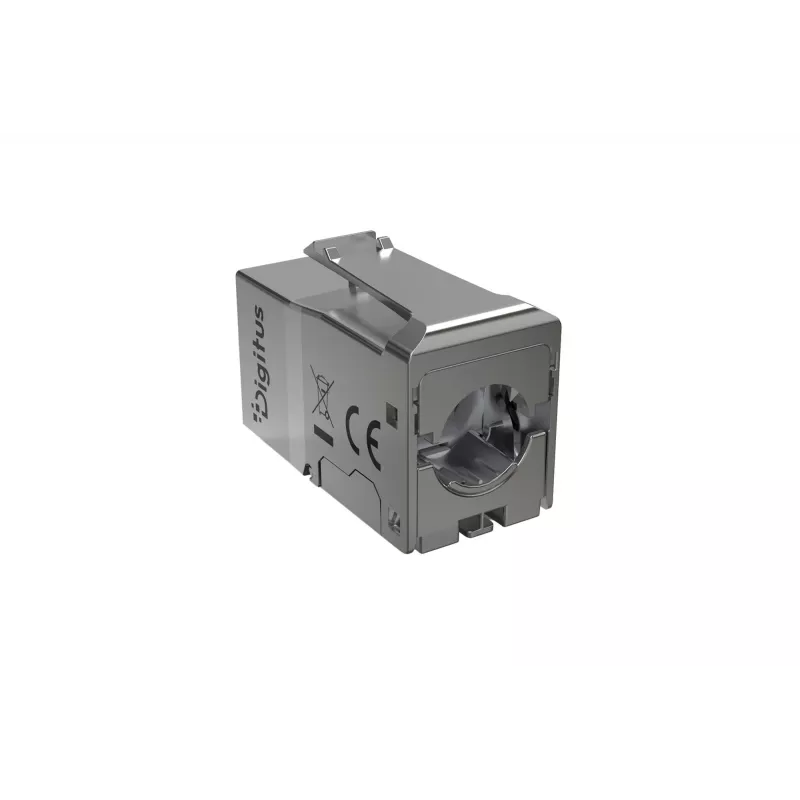 DIGITUS Keystone Moodul Cat. 6A, varjestatud, tööriistavaba, RJ45, hõbedane