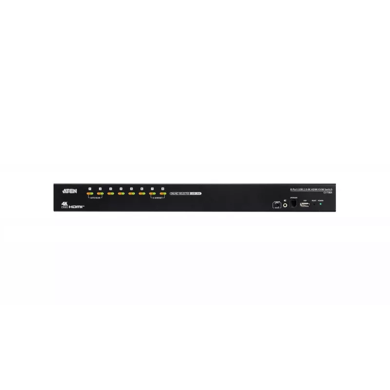 ATEN 8-pordiline USB 2.0 4K HDMI KVM-lüliti USB 3.1 jaotiga, heliga, riiulisse paigaldatav