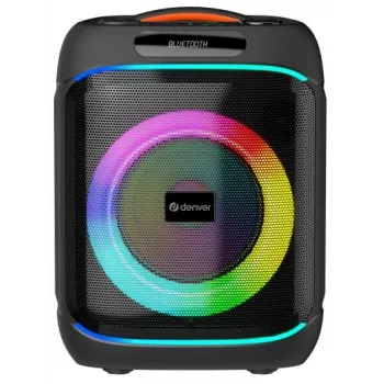 Denver BPS-270 kaasaskantav peosüsteem Bluetoothiga, 400W PMPO, LED-valgusefektid, karaoke, FM-raadio, USB/SD/AUX, mikrofoni sisend, must