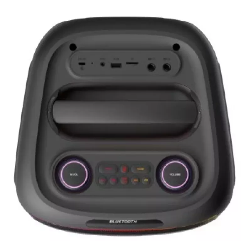Denver BPS-270 kaasaskantav peosüsteem Bluetoothiga, 400W PMPO, LED-valgusefektid, karaoke, FM-raadio, USB/SD/AUX, mikrofoni sisend, must