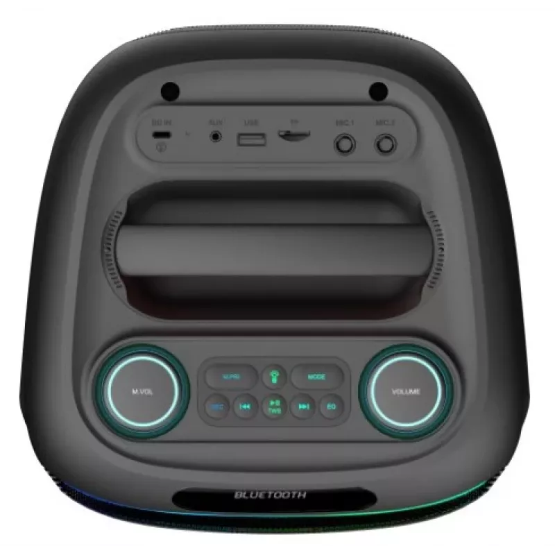 DENVER BPS-170 400W Bluetooth peokõlar RGB-tuledega, TWS, karaoke, FM-raadio, USB/SD/AUX/Mic sisenditega