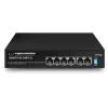 ESPERANZA 6-pordiline PoE+ Gigabit lüliti 65W GOLIATH (4 PoE+ porti, 2 üleslüli, 12 Gbps, ventilaatorita metall)