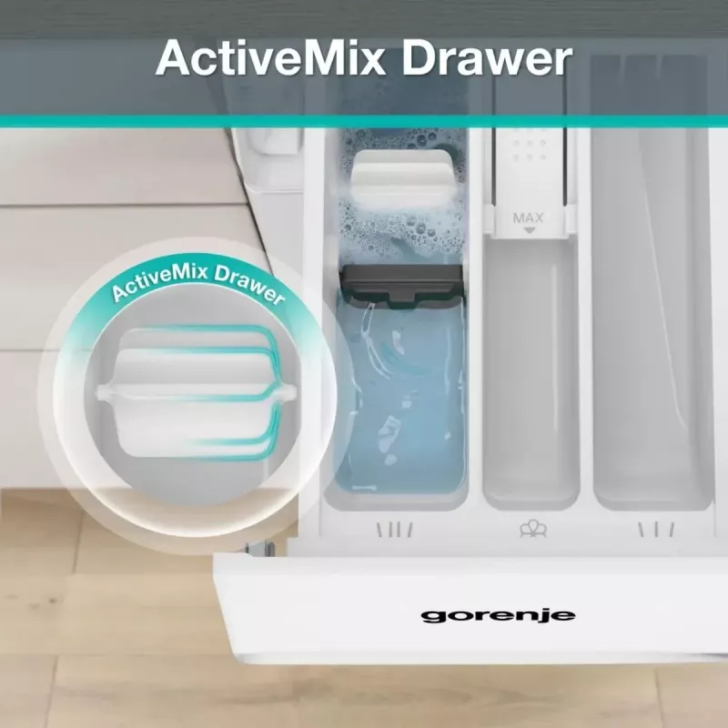 Gorenje WG2P84A32/PL Vabaltseisev esitäitega pesumasin, 8 kg, 1400 p/min, A energiaklass, Valge