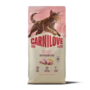 CARNILOVE TRUE FRESH Kuivtoit kassidele Türgi lihaga steriliseeritud täiskasvanud kassidele, kõikidele tõugudele 2 kg