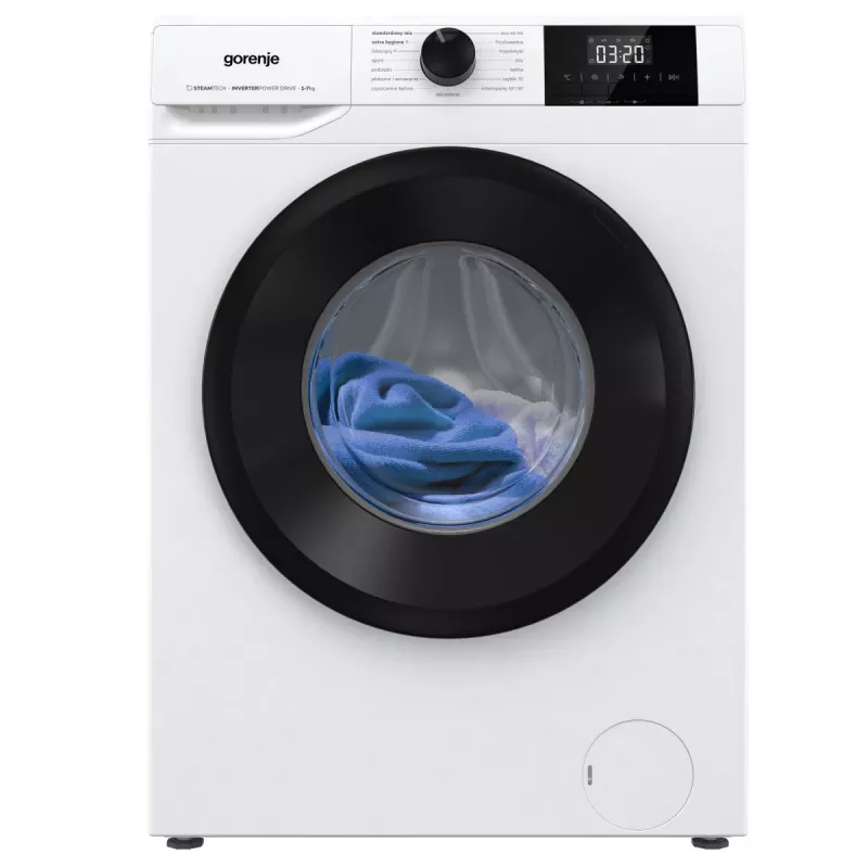 Gorenje W3NGPI72SAS/PL 7 kg 1200 pööret minutis vabaltseisev esilaadimisega pesumasin SteamTechi ja Inverter PowerDrive mootoriga