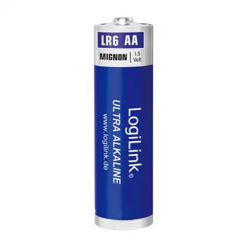 LogiLink Ultra Power leelispatareid AA, 8-pakk kahaneva kilega, 1.5V LR6, 10-aastane säilivusaeg