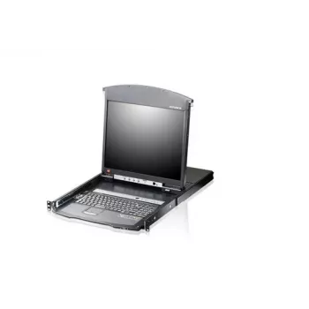 ATEN KL1508AiM F 17-tolline LCD IP KVM Switch - 8-pordiline riiulikonsool kaugjuurdepääsuga