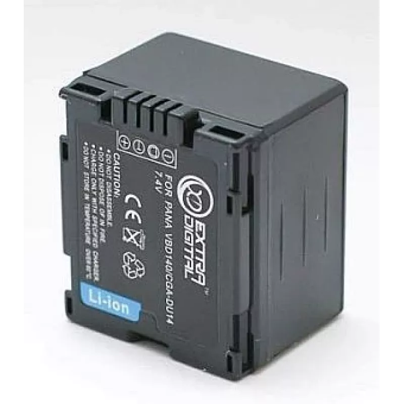 EXTRA DIGITAL Panasonic CGA-DU14 asendusaku 7.2V 1360mAh Li-ion D-seeria kaameratele