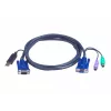 ATEN Intelligent KVM-kaabel 2L-5502UP - klaviatuuri, video ja hiire (KVM) kombokaabel