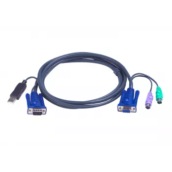 ATEN Intelligent KVM-kaabel 2L-5502UP - klaviatuuri, video ja hiire (KVM) kombokaabel