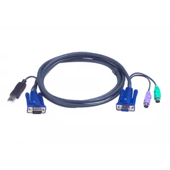 ATEN Intelligent KVM-kaabel 2L-5502UP - klaviatuuri, video ja hiire (KVM) kombokaabel