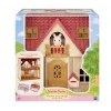 EPOCH Sylvanian Families algmaja - punase katusega seeria nukumaja koos Freya Chocolate Rabbit ja 10 mööbliesemega