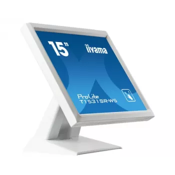 Iiyama ProLite T1531SR-W5 15 inch XGA 4:3 5-juhtmeline resistiivne puuteekraaniga LED-monitor, valge
