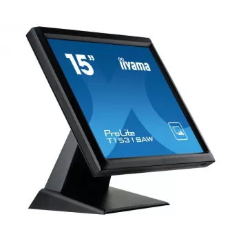 Iiyama ProLite T1531SAW-B5 15-tolline XGA puute-LED-kuvar, 4:3, DVI-D/VGA, USB, kõlarid, IP54 esipaneel, VESA, must