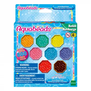 EPOCH Aquabeads Glitter Beads Refill Set - 800 helmest 8 värvitoonis