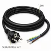 QOLTEC 54598 Schuko CEE 7/7 to Eemaldatud ja tinutatud toitekaabel 3m H05VV-F 3x1.0mm² must