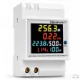 Qoltec ühefaasiline 6-in-1 DIN-liistule paigaldatav energiamõõtur 100A CT-ga, 230V, LCD, impulssväljund