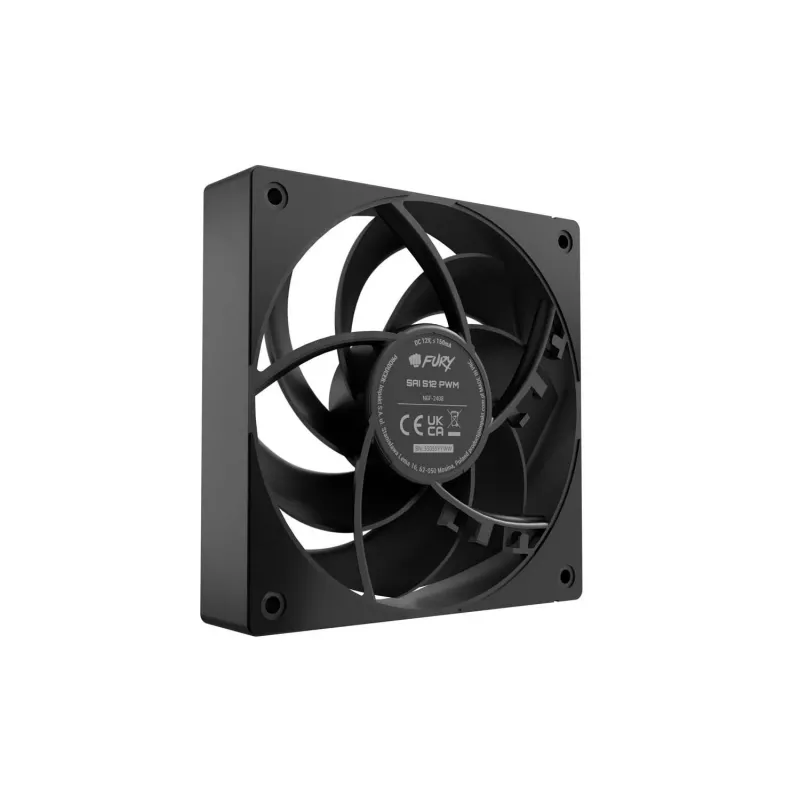 Fury SAI S12 PWM 120mm korpusiventilaator - must