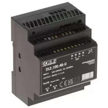 GLP lülitustoiteallikas DL2-100-48-U | 100.8W 48V DIN-siini tööstuslik toiteplokk