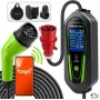 Qoltec Type 2 EV laadija reguleeritava vooluga, 7 kW, 230 V, CEE 32 A, Wi-Fi, Tuya Smart Life, LCD, 5 m kaabel