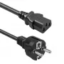 QOLTEC 54627 Schuko – IEC C13 toitekaabel 3m 3x1mm² must