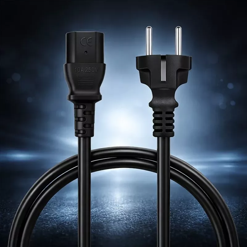 QOLTEC 54627 Schuko – IEC C13 toitekaabel 3m 3x1mm² must