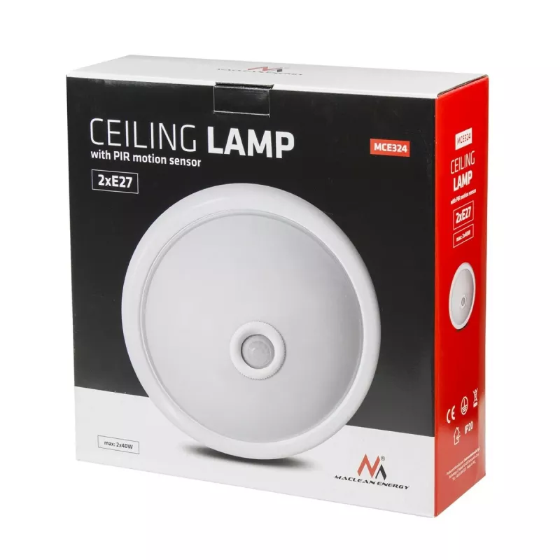 Maclean MCE324 liikumis- ja hämarusanduriga laelamp