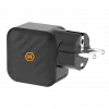 HAMMER RapidCharge 65W GaN seinilaadija - 2x USB-C PD, 1x USB-A QC, must