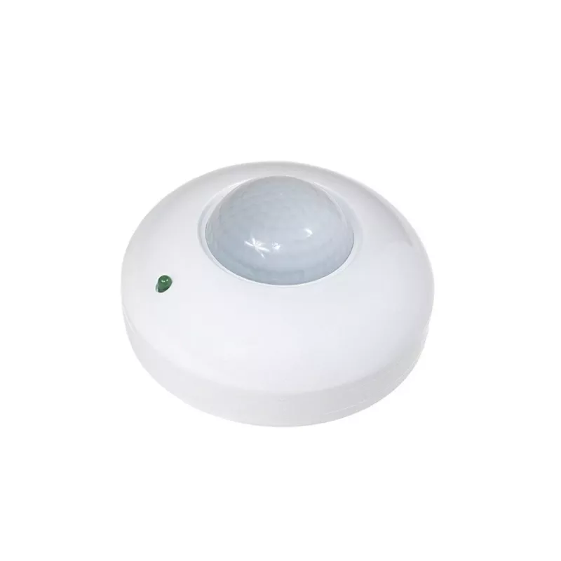 MACLEAN MCE19 lae- ja seinale kinnitatav PIR-liikumisandur – 360° tuvastus, 1200W hõõglamp / 300W LED-koormus, reguleeritav aeg ja luks, valge