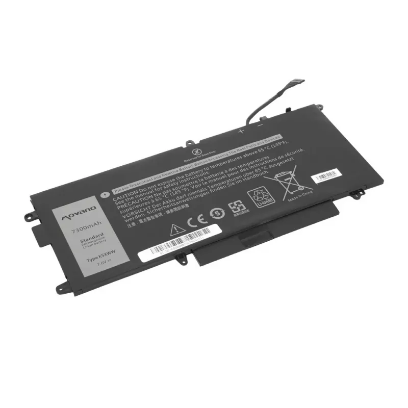 MOVANO aku K5XWW Dell Latitude 5289 7390 2-in-1 jaoks - 7300 mAh (55 Wh)
