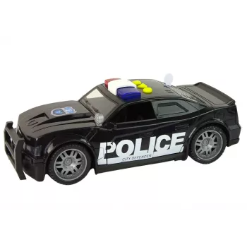 LEAN TOYS Politseiauto 1:14 RC Sõiduk Tulede ja Helidega Must