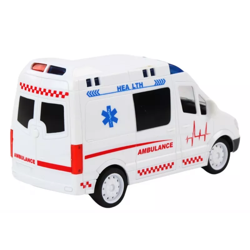 LEAN TOYS 1:16 RC Kiirabiauto heli- ja valgusefektidega - Valge