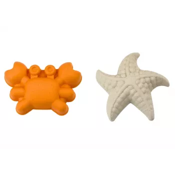 LEAN TOYS Liivamängukomplekt - ämber, veski, sõel, 3 pastellvärvi vormi (6 osa)