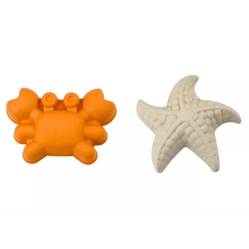 LEAN TOYS Liivamängukomplekt - ämber, veski, sõel, 3 pastellvärvi vormi (6 osa)