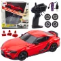 LEAN TOYS Drift Sports Car Interchangeable Wheels Remote Controlled RC 4WD Red 1:10 Scale