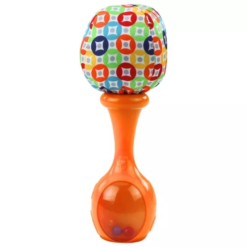 LEAN TOYS Luttide komplekt pehme pallimustriga oranž ja roheline 2 tk