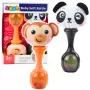 LEAN TOYS Luttide komplekt pehmete pallidega, ahvi ja panda mustritega, 2 tk